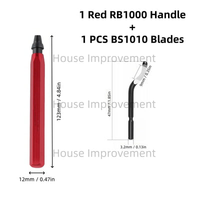 11-Piece Deburring Tool Set - High-Speed Steel Swivel Blades for Metal, Plastic, PVC, Copper, Aluminum & Resin