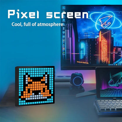 LED Pixel Matrix Bluetooth Smart Display, 64x64 RGB Digital Lamp Panel, DIY Art, Gaming & Anime Room Decor, APP Control