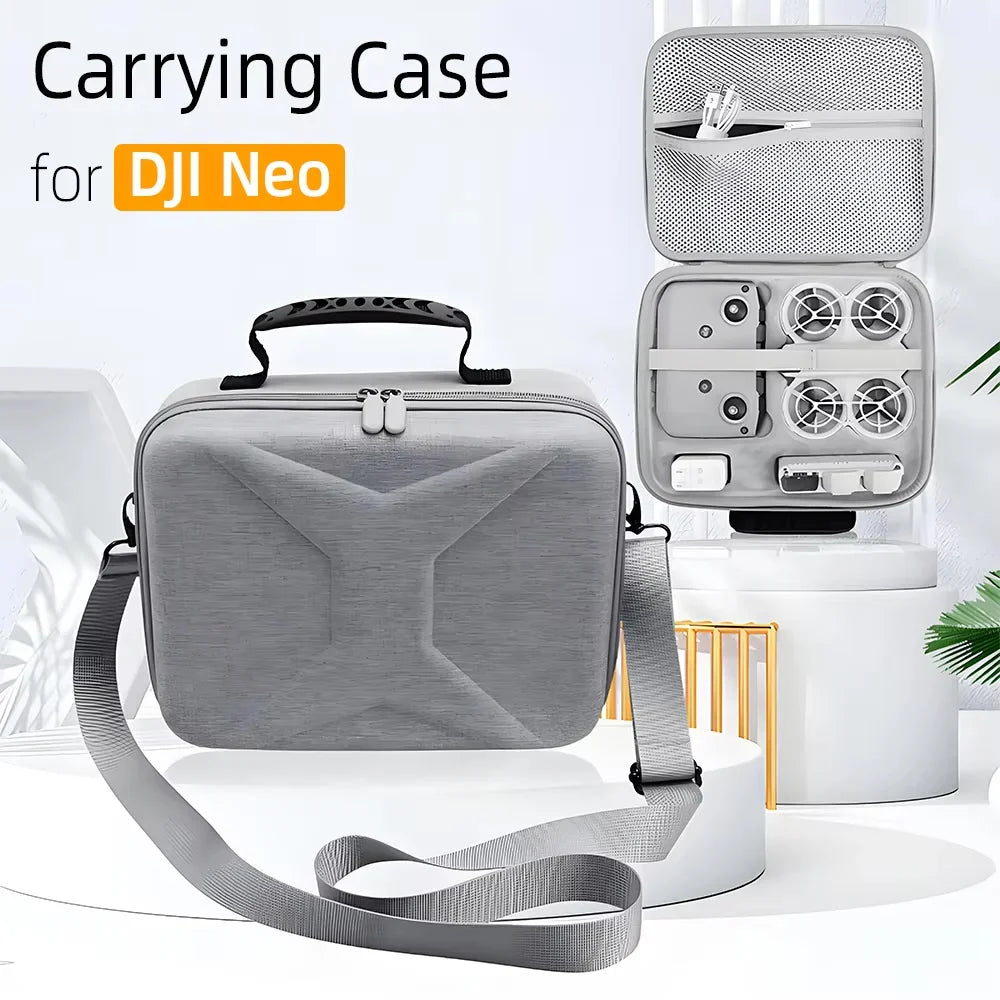 Carrying Case for DJI NEO Drone – Hard PU Waterproof Travel Case for Fly More Combo & Accessories