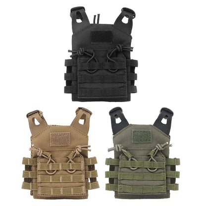 Mini Tactical Beer Bottle Vest Cover – Molle Vest Drink Holder for Dolls & Miniature Sets