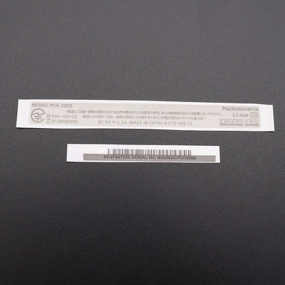 Replacement Back Shell Stickers – Labels for PS Vita 1000, PSV 2000, and PCH-1000 Console