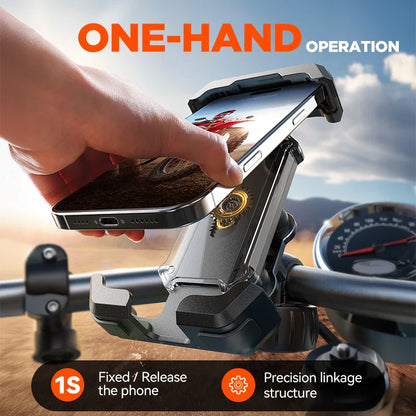 Joyroom Shockproof Bike & Motorcycle Phone Holder – Quick Install Mount with Vibration Dampener for 4.7-7" Phones