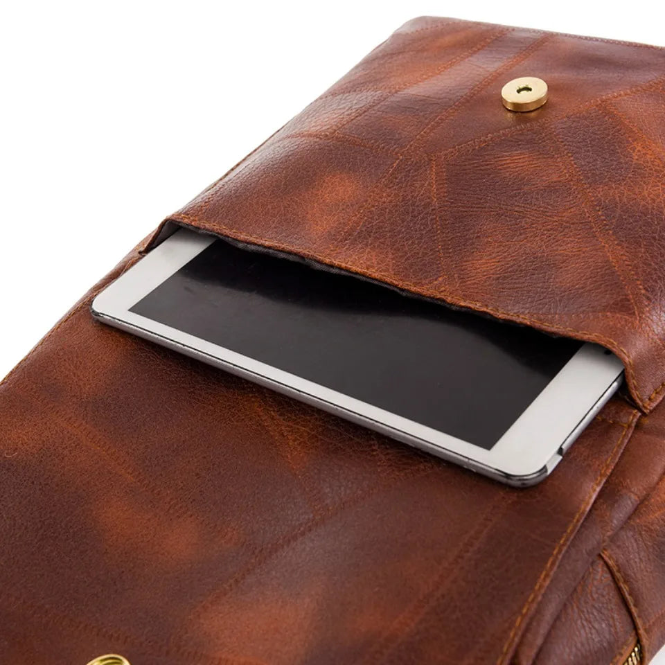 Trendy Women's Vintage PU Leather Backpack - Brown Daypack, Casual Travel and Retro Student School Bag