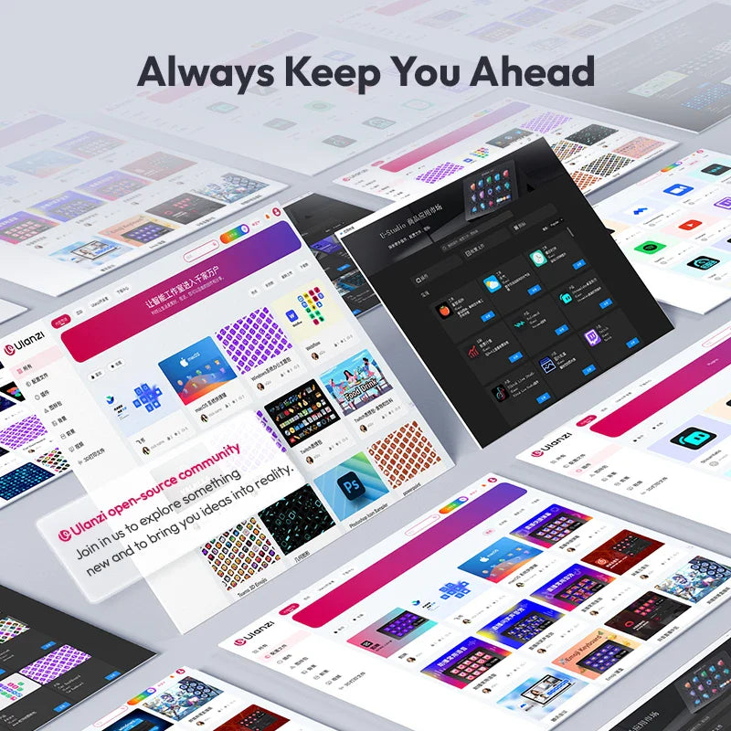 Ulanzi D200 Live Streaming Controller – 13 LCD Keys for Vlog, Content Creation, Photo & Video Editing, Gaming, Office Work