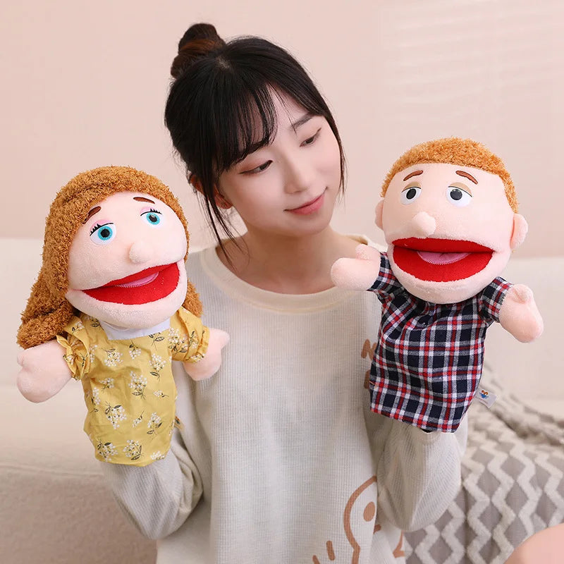 Kids Plush Hand Puppet Set - 28-33cm Role Play Toys for Bedtime Stories, Family Activities & Creative Learning