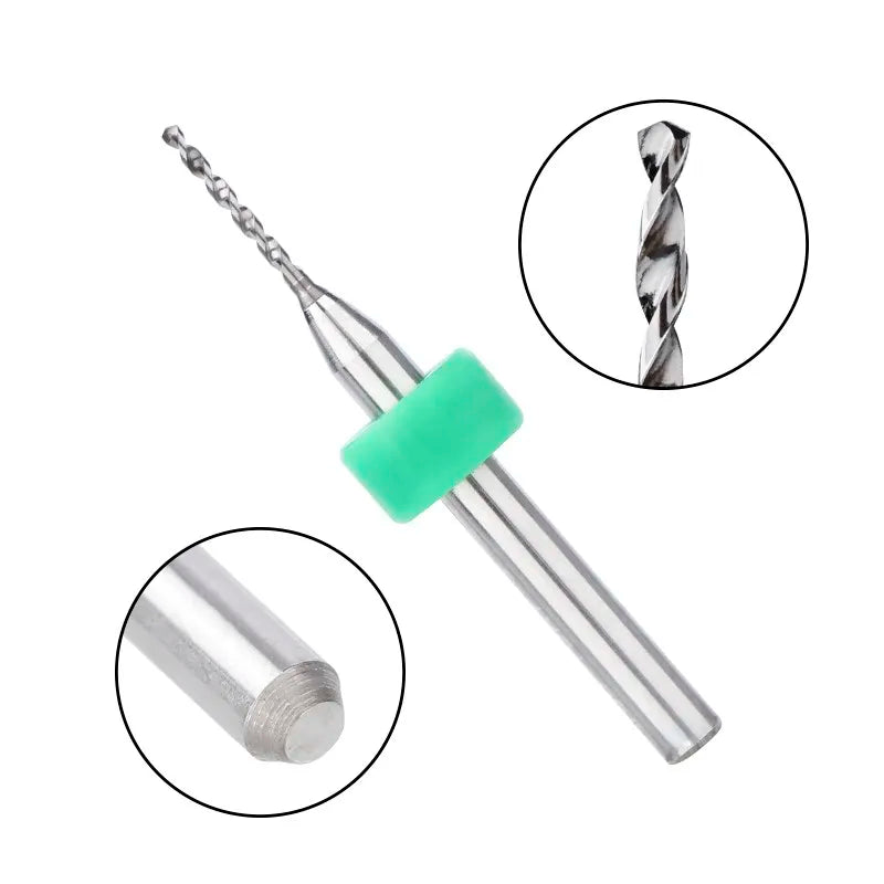 XCAN PCB Drill Bit Set – 50pcs 0.3-1.2mm Carbide Bits with 1/8" Shank for Micro Gun PCB Circuit Board Drilling