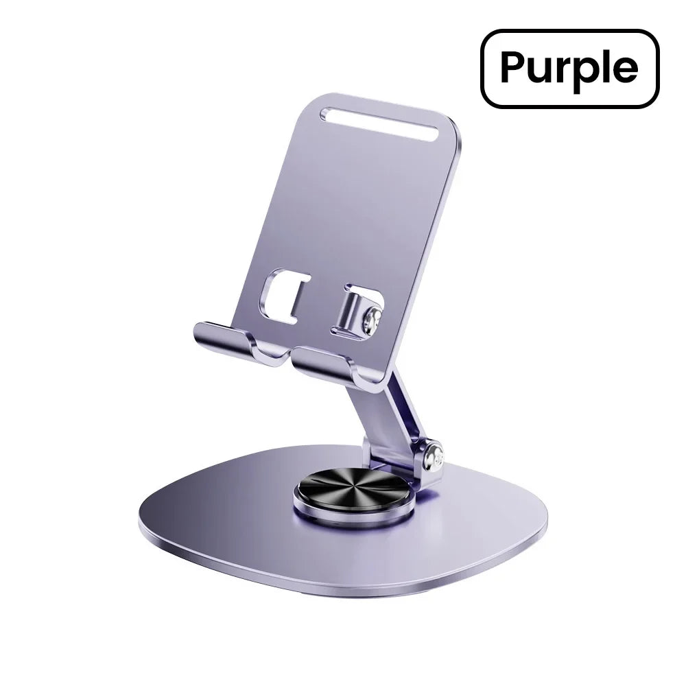 360° Rotating Tablet & Phone Stand - Foldable Desktop Holder for iPad, iPhone, Xiaomi & Mobile Devices