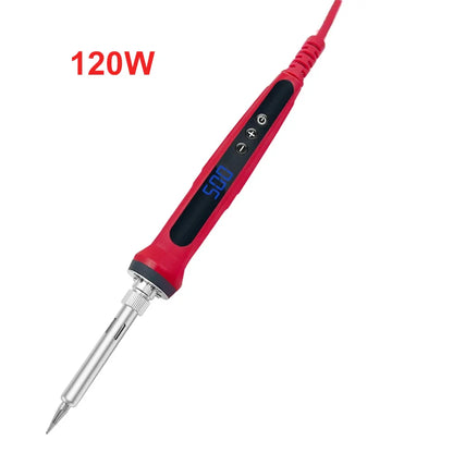 80W Soldering Iron Kit – Adjustable Temperature with LCD, Ceramic Heater, Soldering Tips & Tweezers