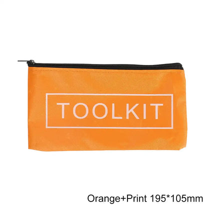 Waterproof Oxford Canvas Tool Bag — 420D Zipper Organizer, Portable Travel Storage Pouch for Tools & Accessories