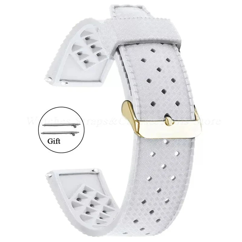 Premium Tropic Silicone Watch Strap – 20mm & 22mm Quick Release Waterproof Rubber Bracelet for Seiko, Oris & Omega