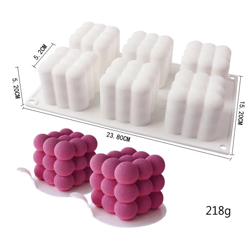 3D Silicone Pastry Mold — French Dessert, Mousse & Cake Baking Pan for Chocolate, Candles, Soap, Fondant, DIY Cake Decoration Tools