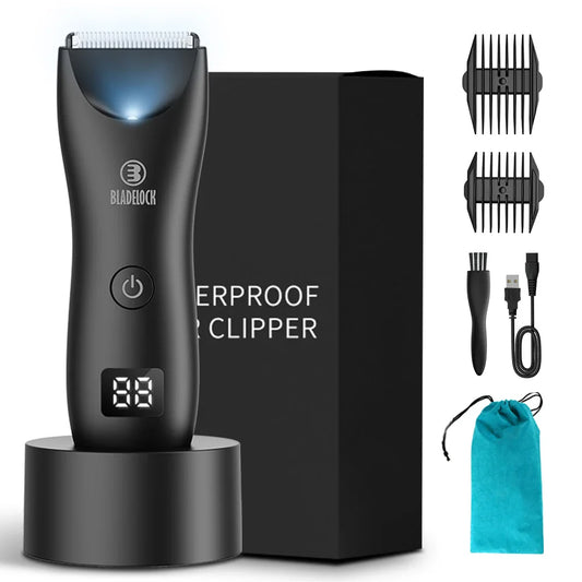 Professional Groin & Body Hair Trimmer – Rechargeable Ceramic Ball Shaver for Men, Body Grooming & Bikini Epilator