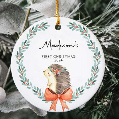 Personalized First Christmas Baby Ornament – Custom Ceramic Holiday Keepsake Gift
