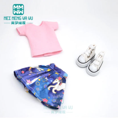 Blythe Doll Accessories Set – Fashion Sweatshirt, Shoe Covers & Sneakers for Blythe & Azone Dolls, Christmas Gift