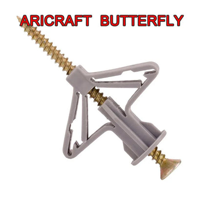 Plastic Expansion Drywall Anchor Kit — Self-Drilling Screws for Gypsum Board, Hollow Brick & Fiberboard