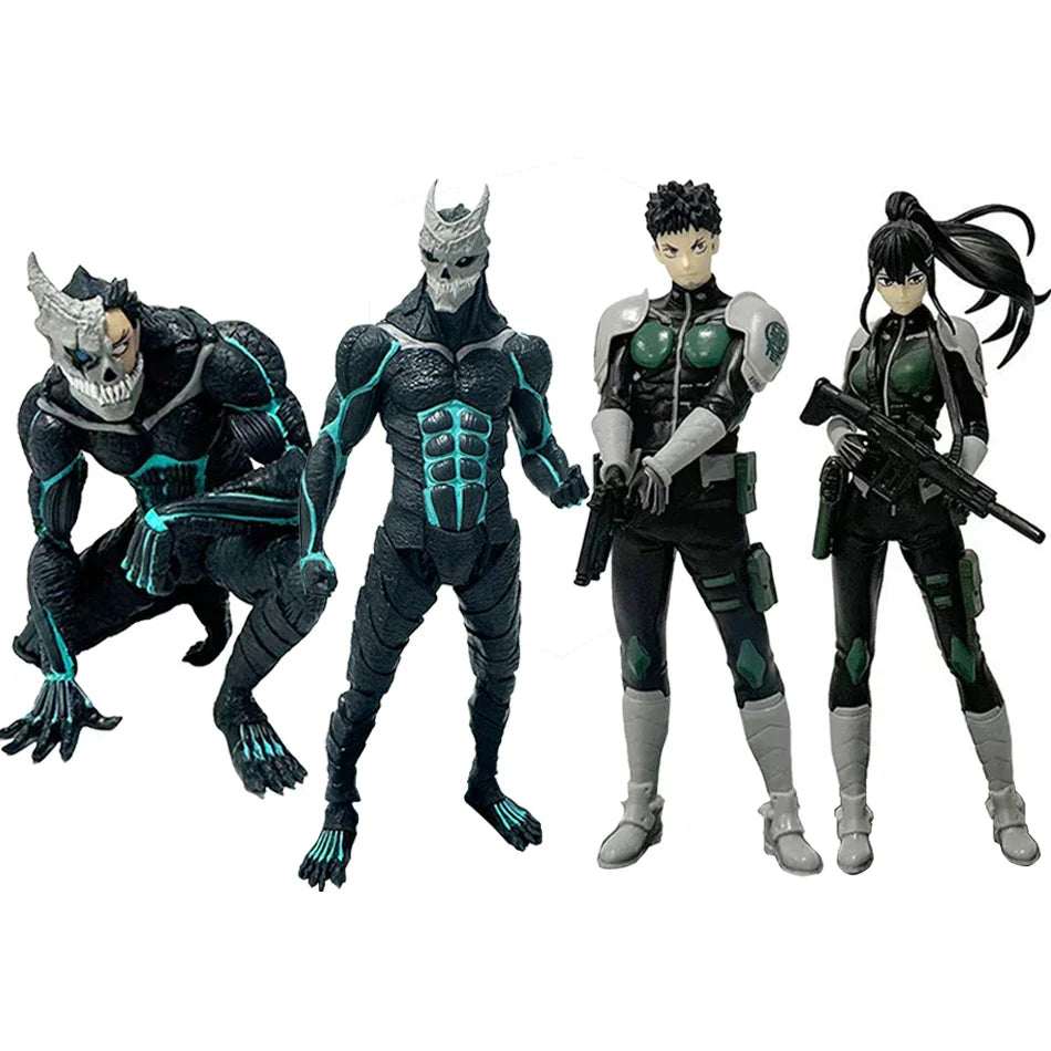 In Stock 1-4PCS Kaiju No. 8 Anime Figures — Kafka Hibino & Mina Ashiro PVC Action Dolls Toy Model Gifts for Kids