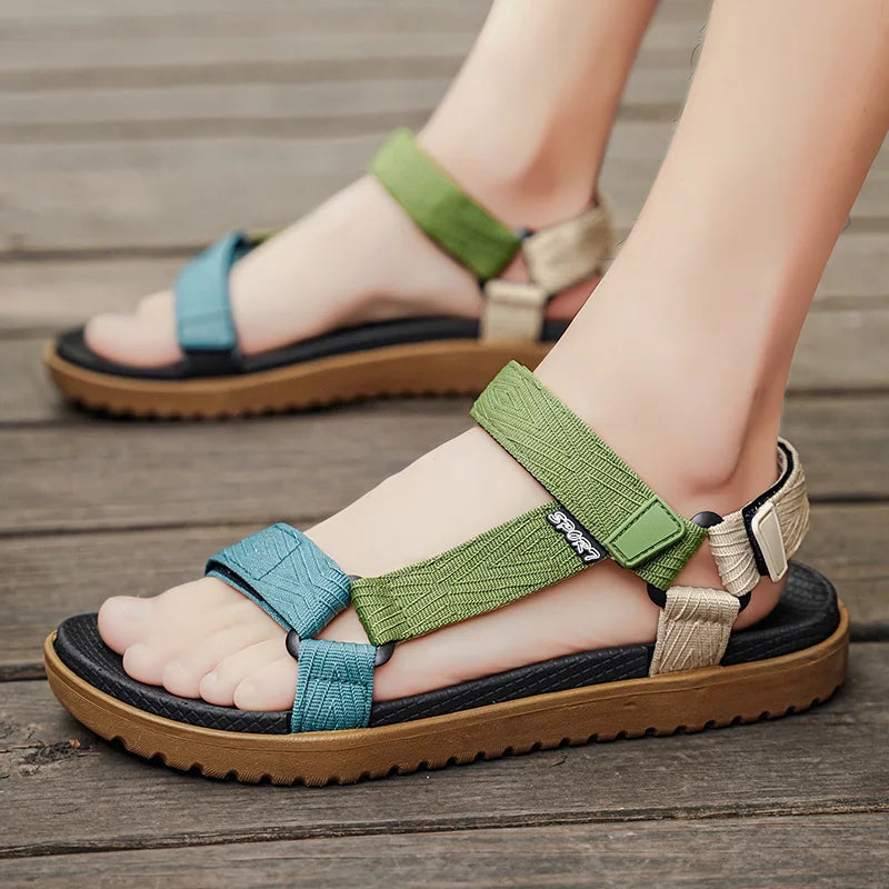 2026 Men’s Lightweight Summer Sandals – Breathable Anti-Slip Outdoor Beach Shoes | Soft Flat Sole Open-Toe Walking Casual Sandals