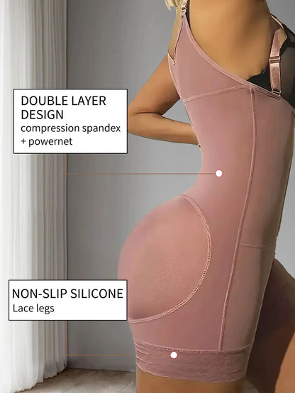 Women’s Postpartum Compression Shapewear Girdle – High Support Body Shaper, Slimming Waist Control & Push-Up Bodysuit for Recovery & Everyday Wear