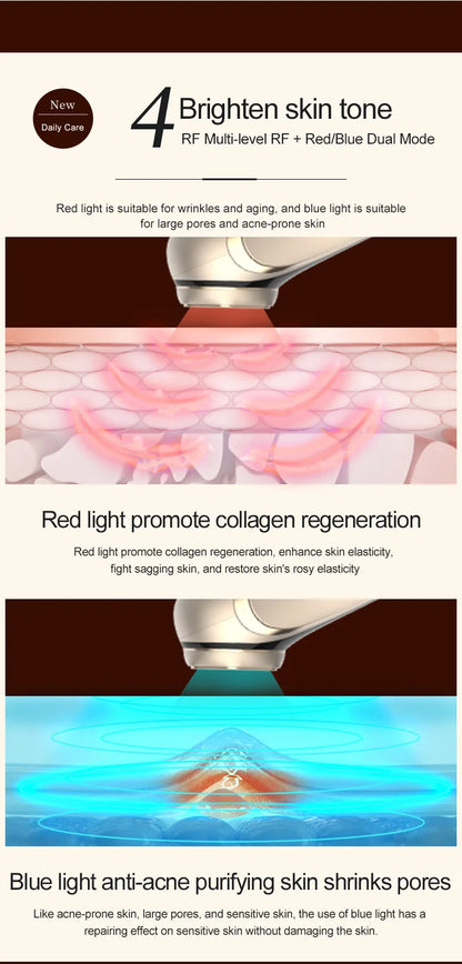 New RF Facial Lifting & Firming Beauty Device - EMS Microcurrent Rejuvenation, Home Face Care Tool, Perfect Gift Idea        4o