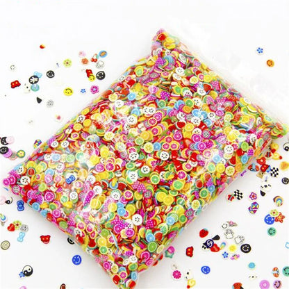 1000PCS Polymer Clay Fruit Slices – Resin DIY Craft Supplies for Jewelry, Epoxy, Silicone Mold & Cellphone Decoration