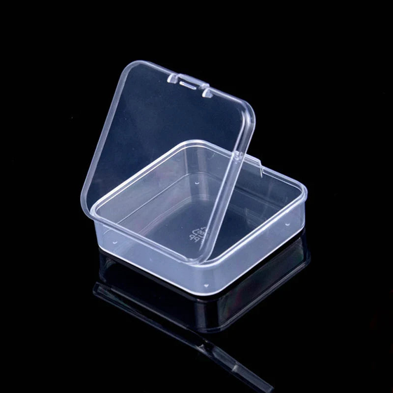Mini Rectangular Plastic Storage Box – Translucent, Dustproof Jewelry & Small Item Container
