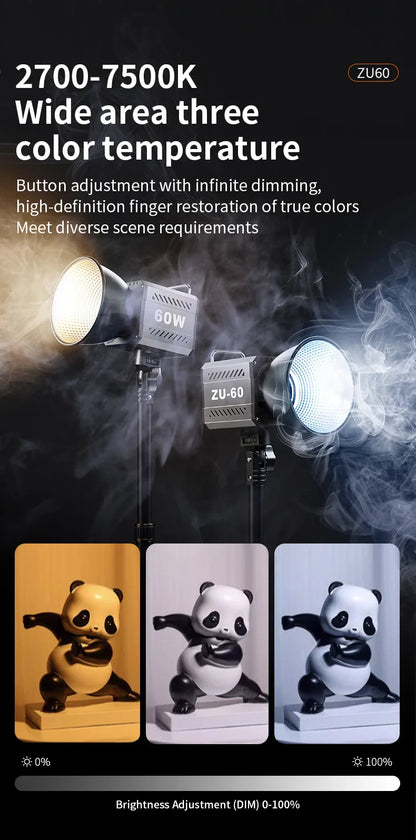 LED Fill Light Handheld COB Photography Light - Dual Color, Gentle Light for Outdoor Shooting, YouTube, TikTok, Vlog with Remote Rocker