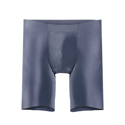 Men’s Modal Seamless Boxer Briefs – Long Leg Sports Underwear, Wear-Resistant Extended Fit, Breathable Large Size Comfort Shorts