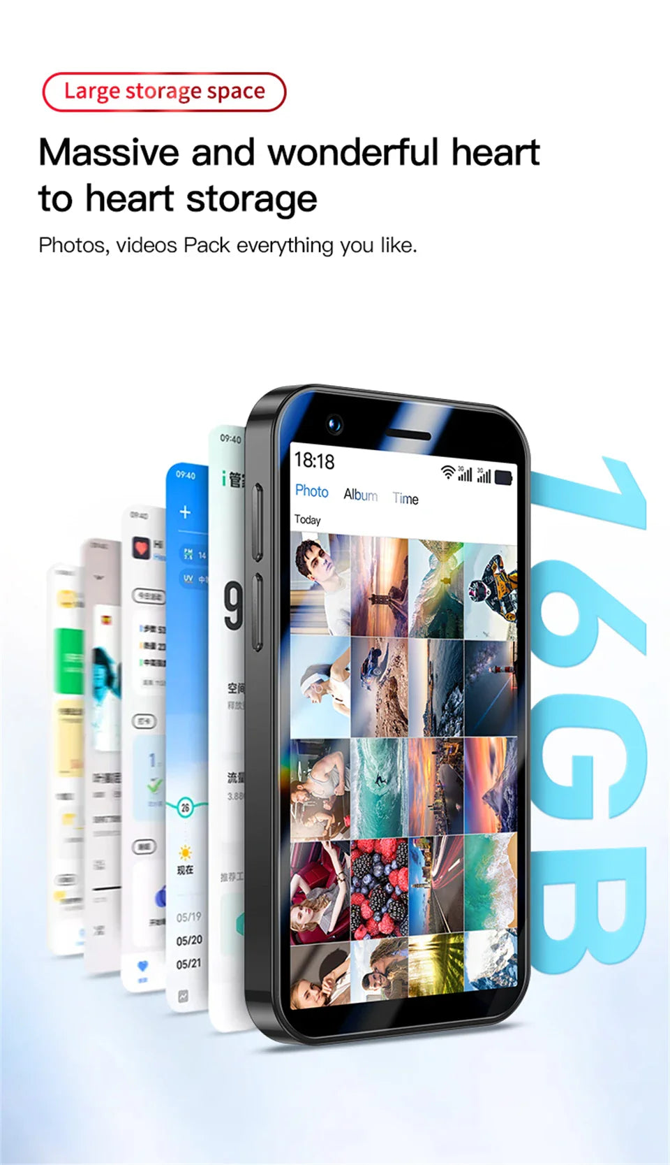 SOYES F8 Pro Max Mini Android Phone — 3.0" Display, 1GB RAM, 16GB ROM, Dual SIM, 3G, Play Store Compatible Small Smartphone