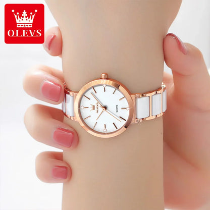 OLEVS Women’s Luxury Wristwatch – Elegant Bracelet, Waterproof Fashion Quartz Watch, Reloj Para Mujer