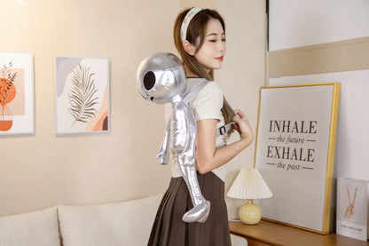 60cm Fashion Alien Plush Backpack – Soft PU ET Stuffed Doll Toy, Creative Gift for Kids & Children