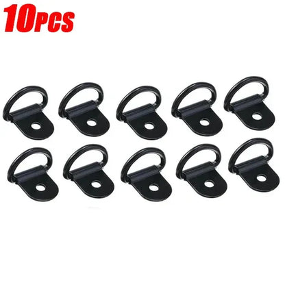10/20pcs Stainless Steel D-Shape Pull Hook Tie Down Rings - Cargo Anchor Rings for Trucks, Trailers, RVs & Boats Accessories