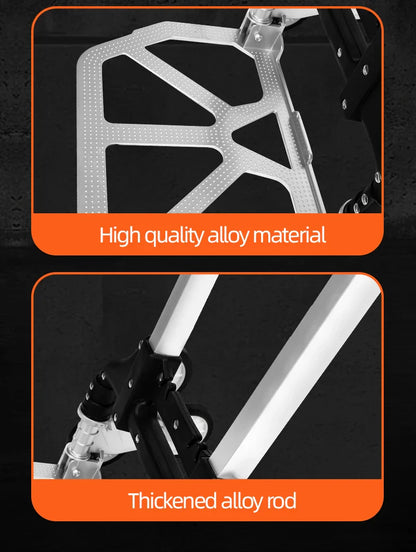 AIRAJ Aluminum Portable Folding Handcart — Ultra-Quiet Wear-Resistant Wheels, Ideal Gift for Parents & Family