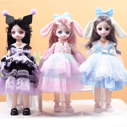 30cm 1/6 BJD Princess Doll – 23-Joint Movable Girl Doll with Clothes, Birthday Gift Toy