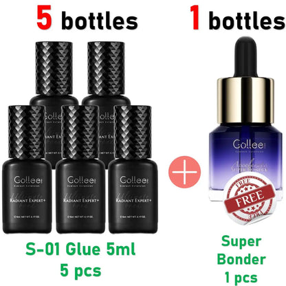 Gollee 0.5s Fast-Drying Eyelash Extension Glue – Waterproof Professional Adhesive for Salon Lashes