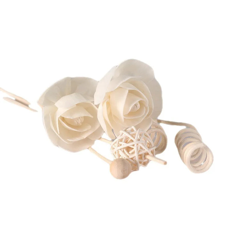 6PCS/9PCS Artificial Flower Rattan Reed Diffuser Sticks – Floral Aroma Refill for DIY Fragrance