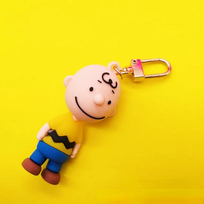 Snoopy Silicone Keychain – Cute Doll Key Charm for Car, Backpack & Gifts