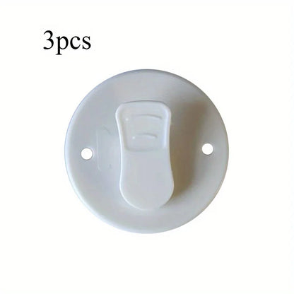 3PCS Shower Curtain Clothespin Clips – Windproof & Splash Guard Adhesive Fixers for Bathroom Curtain Stability