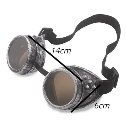 Motorcycle Retro Steampunk Sunglasses – Gothic Driver Protective Glasses for Costume & Dress-Up