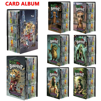 Italian Brainrot Trading Card Binder Album – 9-Pocket Anime Card Storage Holder, Collection Protector Notebook, Birthday Gift for Collectors