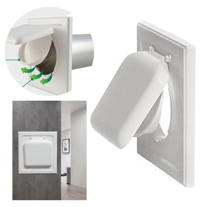 Dual Door Dryer Vent Cover with Screws – Easy Install Exterior Exhaust Vent for Home Safety