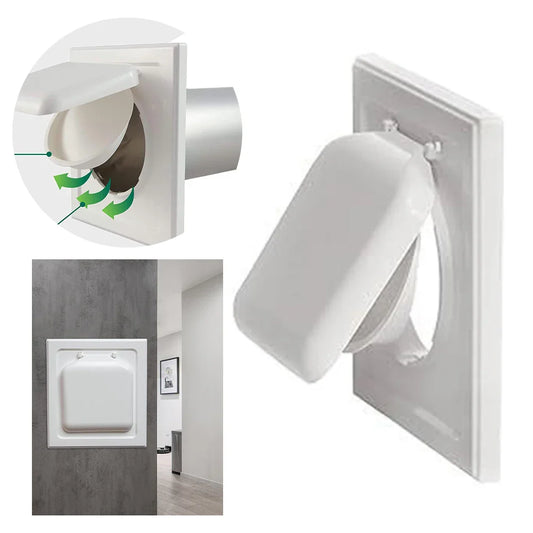 Dual Door Dryer Vent Cover with Screws – Easy Install Exterior Exhaust Vent for Home Safety