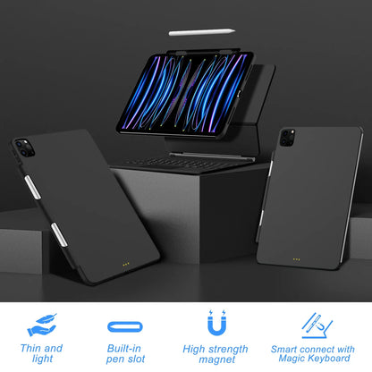 Magnetic Case for iPad Pro 11/13 & iPad Air 6/4/5 (2024) – Compatible with M4 Magic Keyboard & Pencil Holder