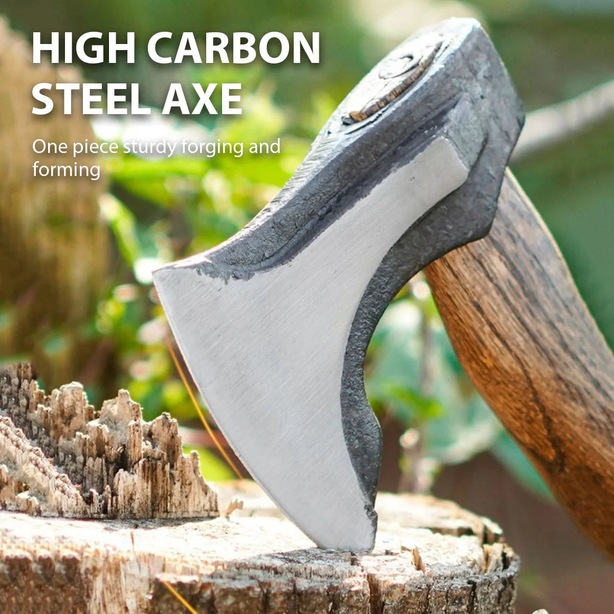 Classic Outdoor Hand Axe – Camping Tactical Survival Battle Axe for Chopping Firewood, Hand-Forged Multifunctional Woodworking Tool