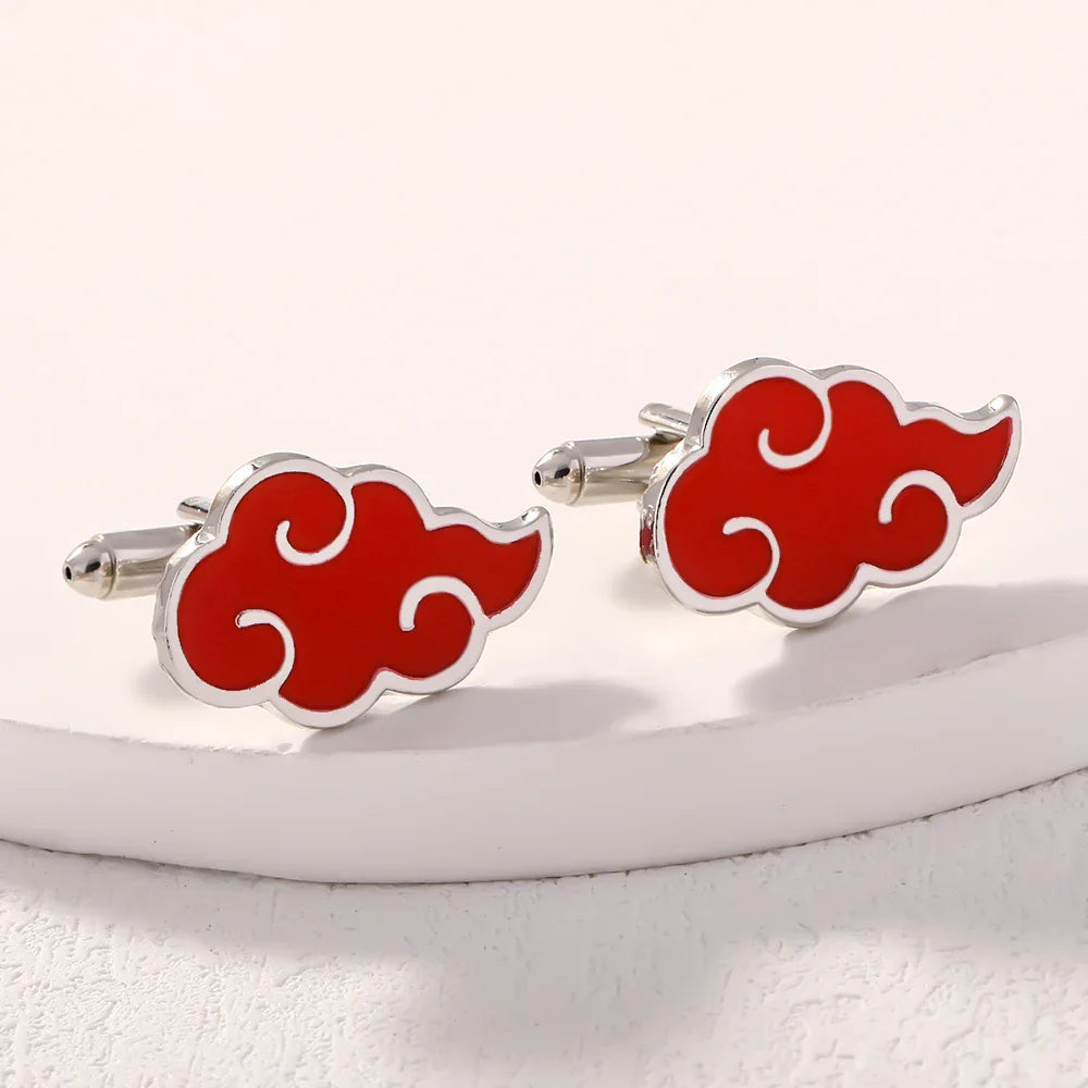 New Cloud Red Cufflinks for Men – Modern Metal Sleeve Buttons, Wholesale Gemelos