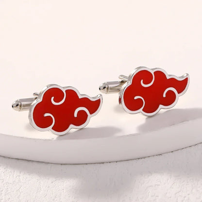 New Cloud Red Cufflinks for Men – Modern Metal Sleeve Buttons, Wholesale Gemelos