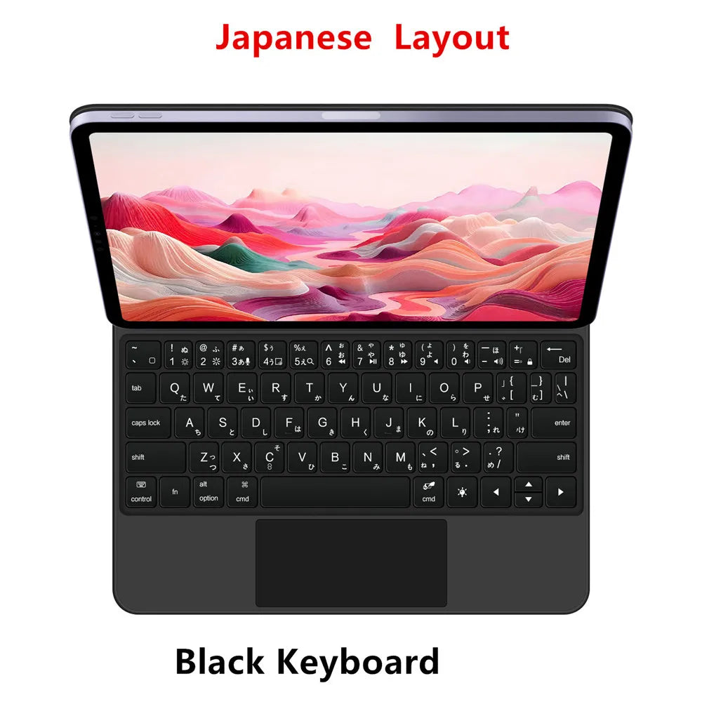 Backlight Magic Keyboard Case for iPad Pro 11/13 & iPad Air 11/13 Inch (2024) – M4/M2 Smart Folio Cover