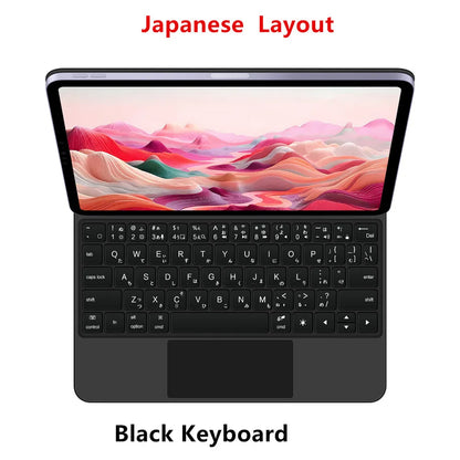 Backlit Magic Keyboard Case for iPad Pro 11/13" (2024 M4) & iPad Air M2 – Smart Folio Cover