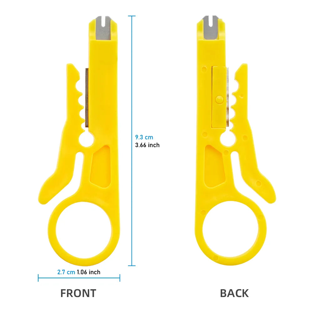 Multi-Functional Wire Stripper Knife Crimper Pliers: Crimping Tool with Cable Stripping Wire Cutter - Handy Multi-Tool for Cutting Lines