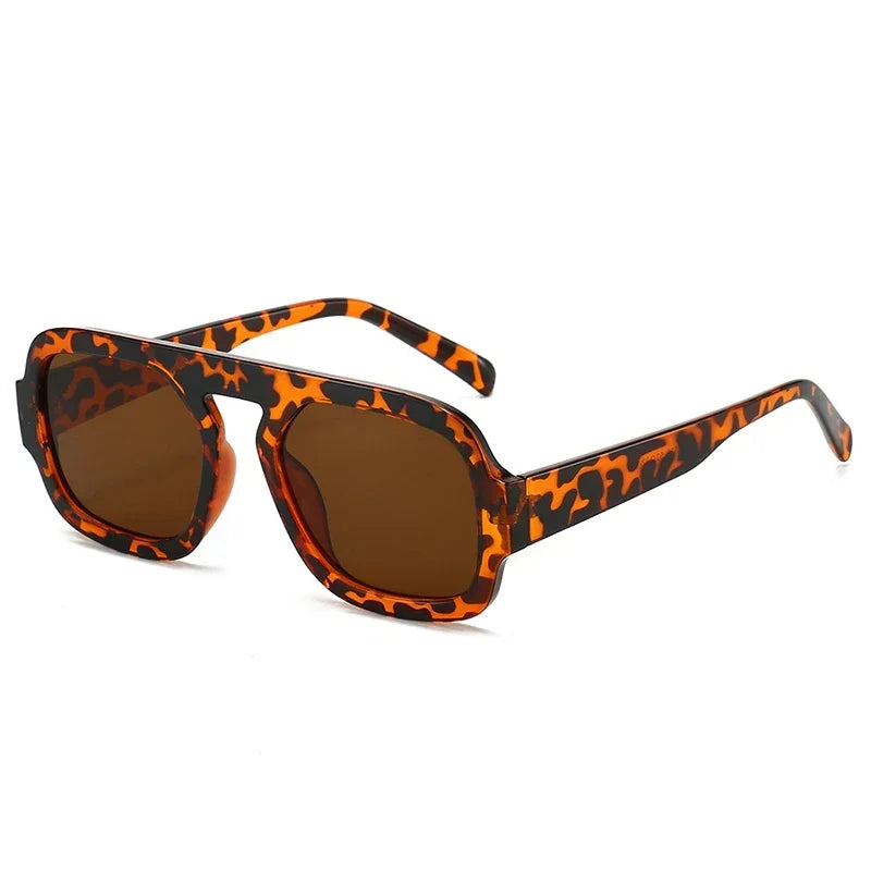 JNPCXI Retro Square Sunglasses – Fashion Gradient UV400 Shades for Men & Women, Punk Style