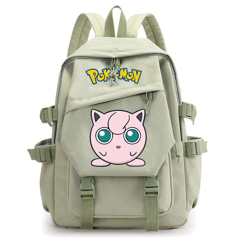 Pokemon Waterproof Women’s Backpack – Pikachu, Gengar, Snorlax Schoolbag for Girls & Students